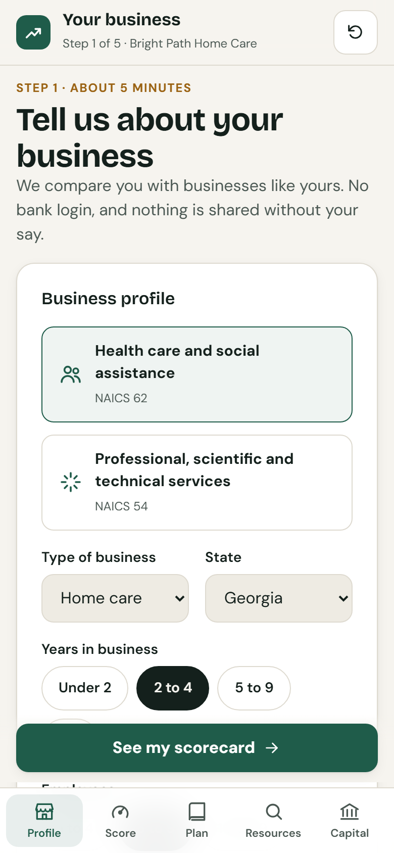 Your business screen